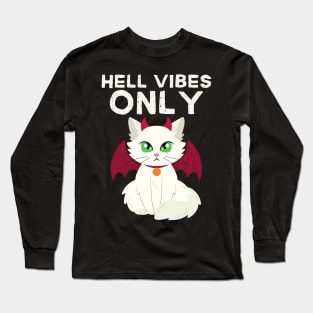 Creepy Cute Hell Cat Halloween Long Sleeve T-Shirt